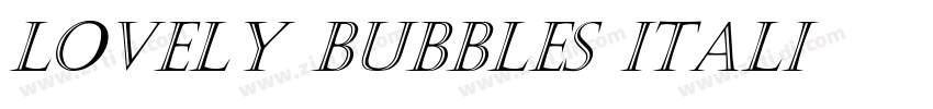 Lovely Bubbles Itali字体转换